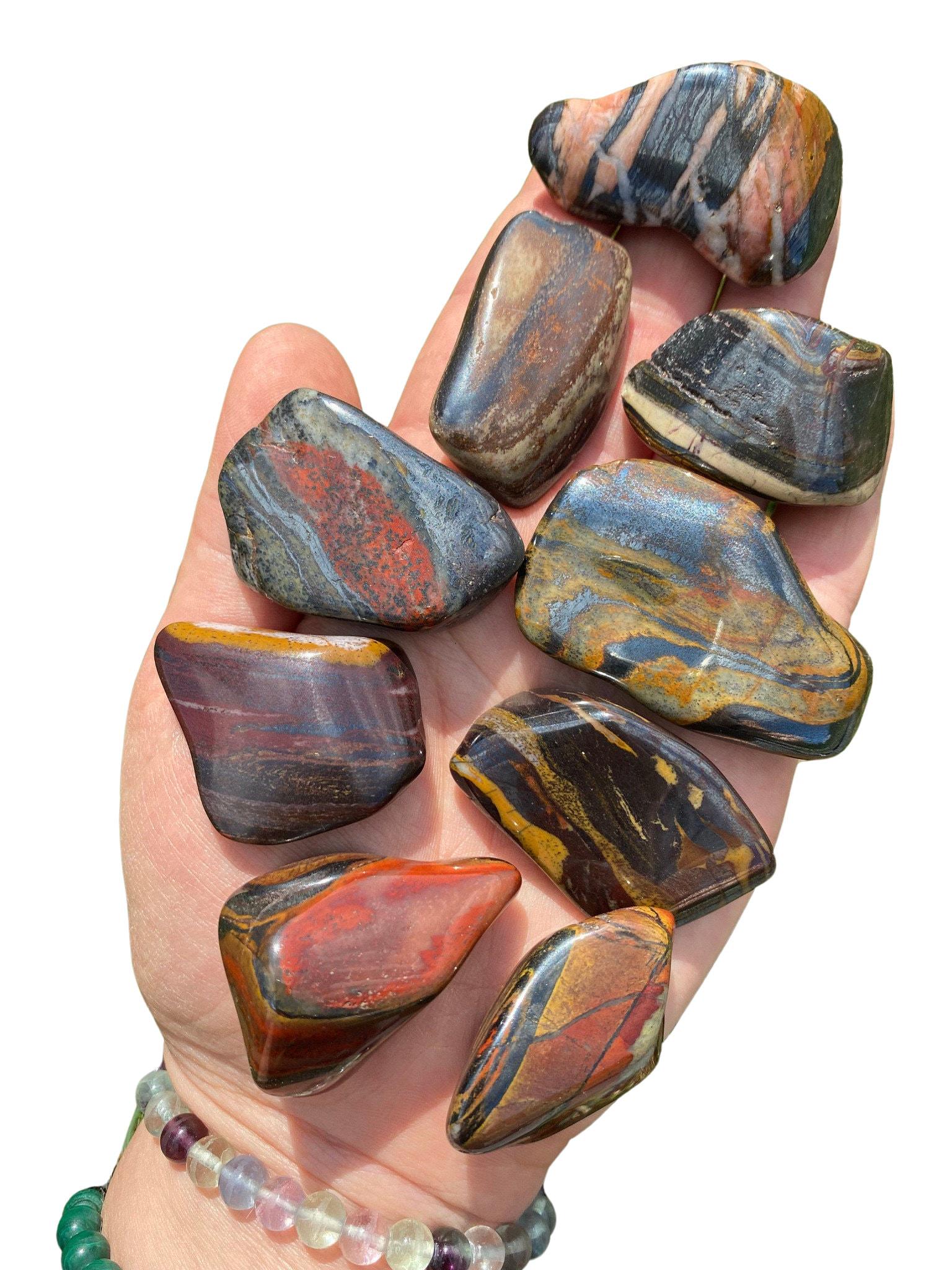 Mugglestone Tumbled Crystal - Multiple Sizes Available - Tumbled Tiger Iron Stone - Tigers Eye - Hematite - Red Jasper - Mugglestone Stone