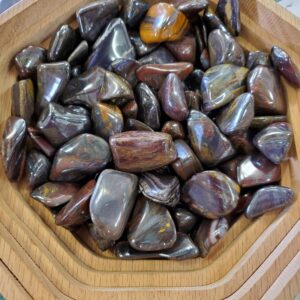 Mugglestone tumbles, Tiger Iron, Hematite + Tiger Eye + Red Jasper combination Gemstones.