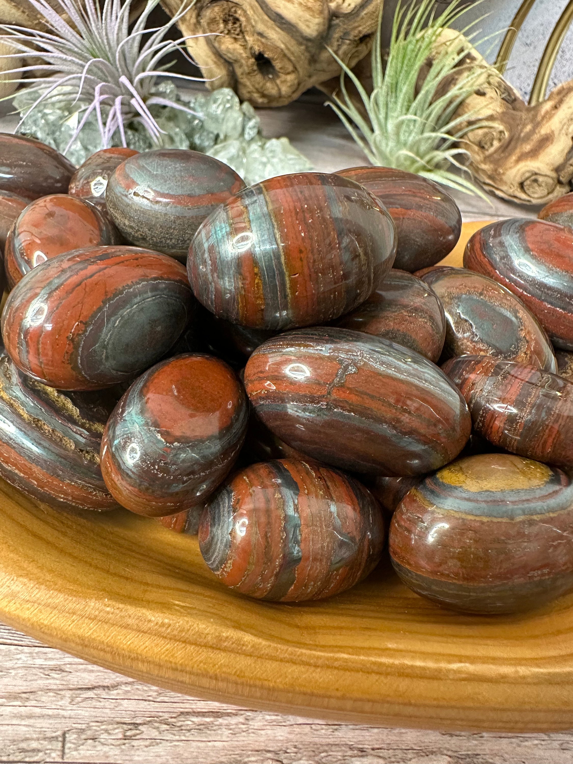Red Tiger Iron Tumbled Stone