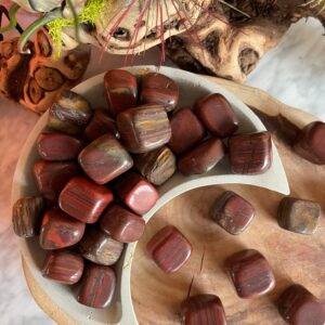 Red Tiger Iron Tumbled Stones,  Healing Stones, Reiki, Chakras