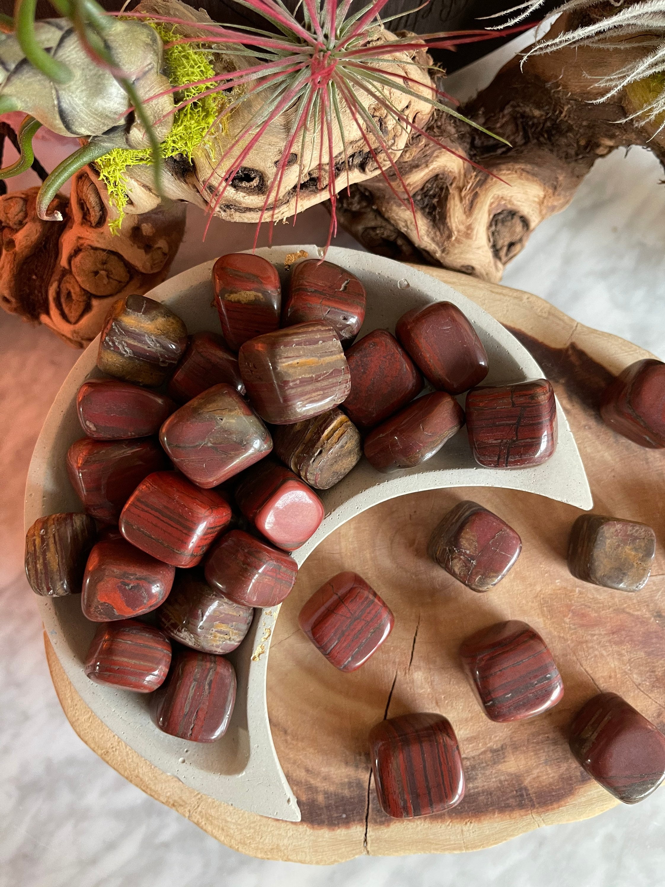 Red Tiger Iron Tumbled Stones, Healing Stones, Reiki, Chakras Red Tiger Iron Tumbled Stones, Healing Stones, Reiki, Chakras