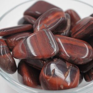 Red Tigers Eye Tumble, Medium Red Tigers Iron Tumbled Stone