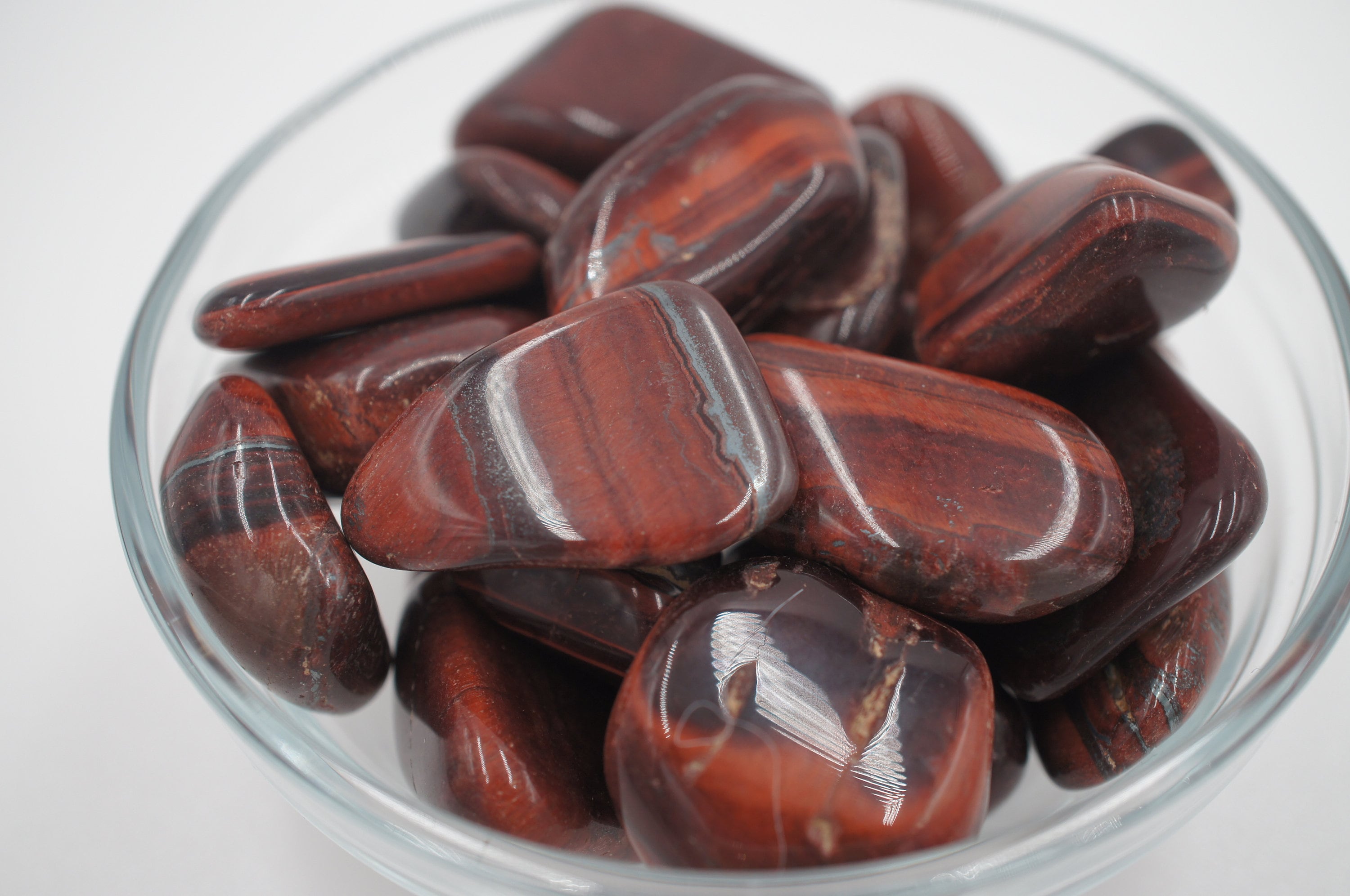 Red Tigers Eye Tumble, Medium Red Tigers Iron Tumbled Stone Red Tigers Eye Tumble, Medium Red Tigers Iron Tumbled Stone
