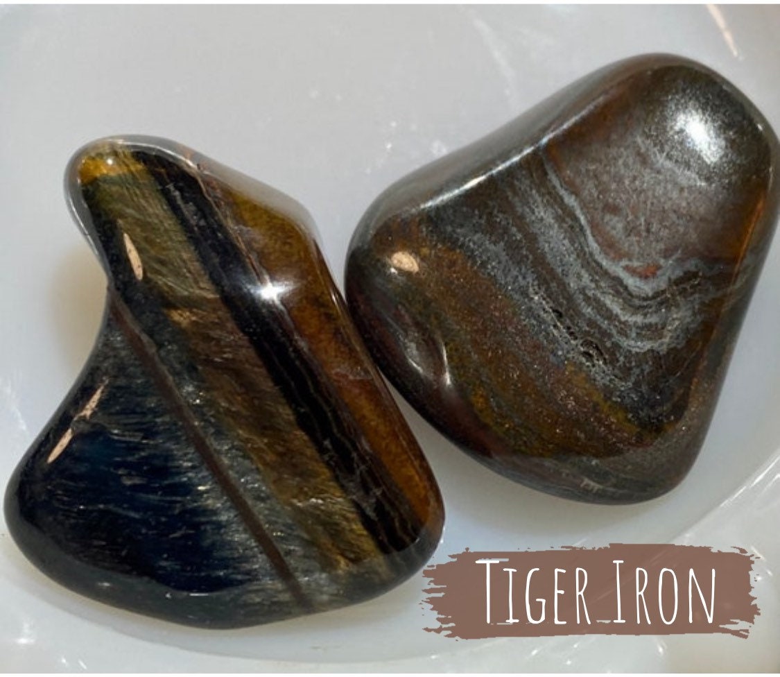 Tiger Iron Tumbled Stones