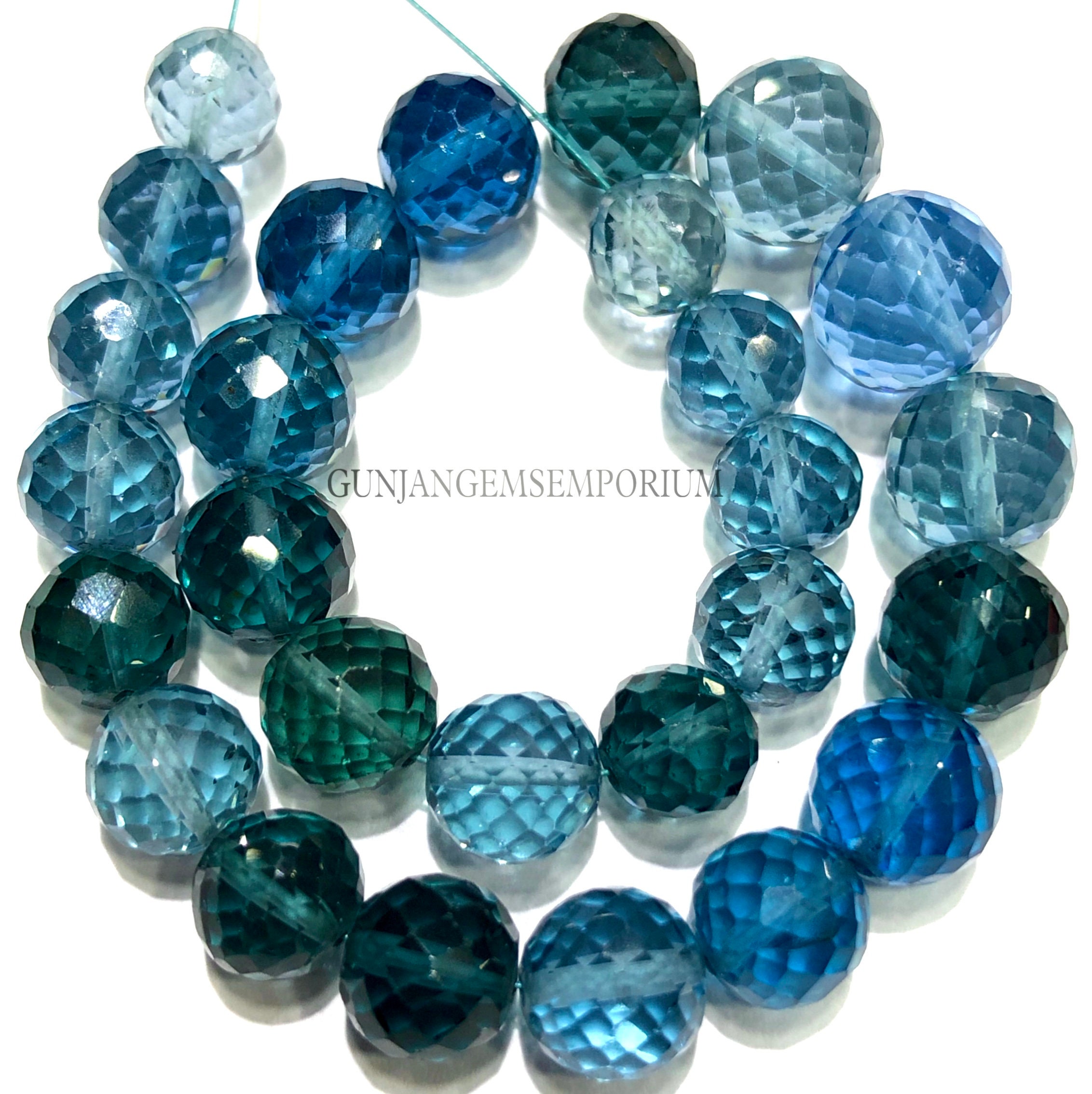 Gorgeous~~aaa+ London Topaz Beads Shaded London Topaz Faceted Round Bead Rare London Blue Topaz Balls Faceted Topaz Beaded Bracelet Gemstone