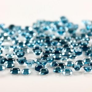 London Blue Topaz Cabochon 3mm Round - Per Stone