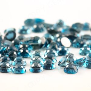 London Blue Topaz Cabochon 5mm Rose Cut Round