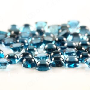London Blue Topaz Cabochon 5mm Round - 1 Cab