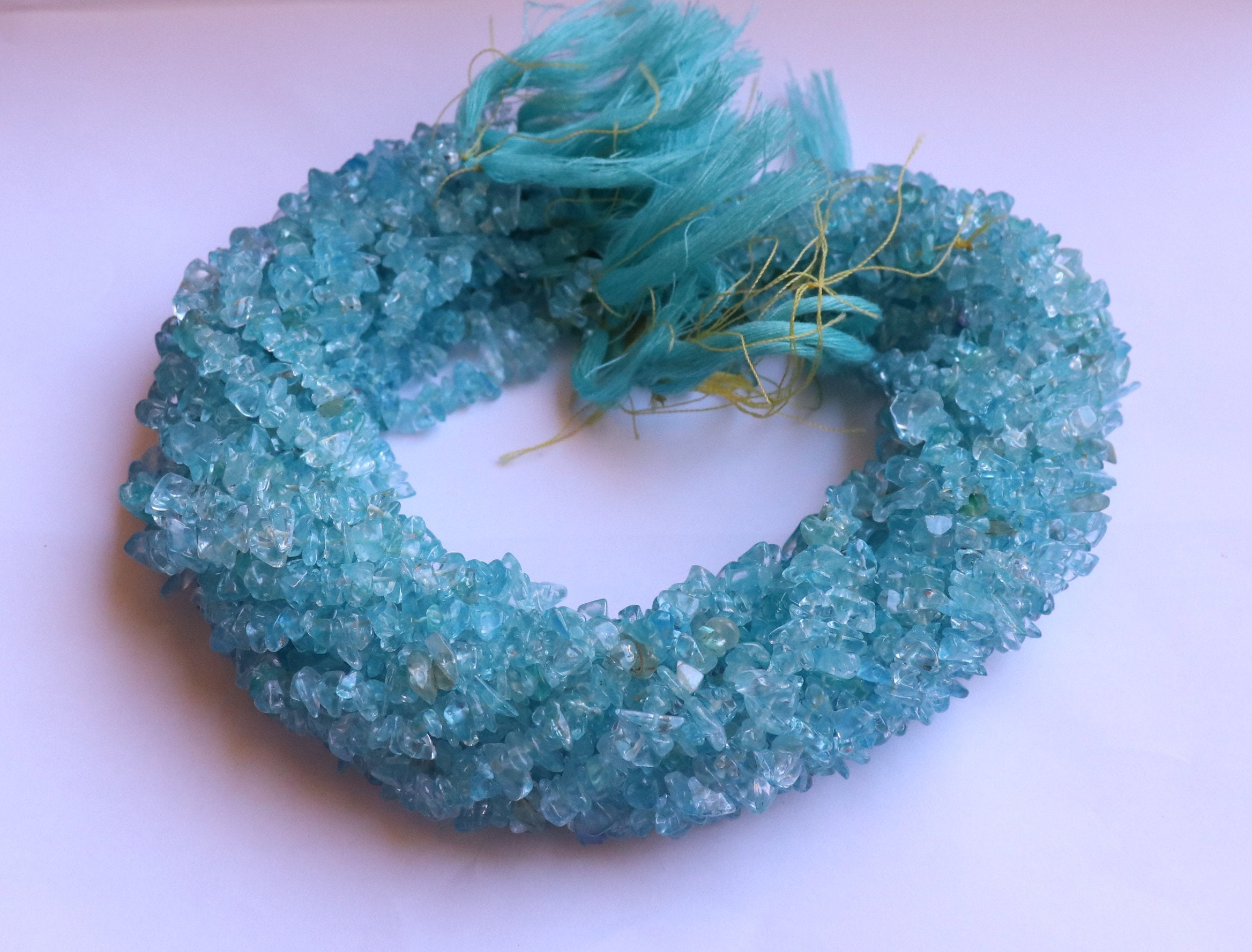 17 Inch Aaa Natural Dyed Topaz Uncut Chips, Raw Beads ,raw Nuggets, Smooth Beads, Fine Quality, Jewelry Making Crafts, Uncut Chips