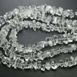 6 Inch Strand, Natural White Topaz Faceted Fancy Nuggets Shape Size 6-7mm 6 Inch Strand, Natural White Topaz Faceted Fancy Nuggets Shape Size 6-7mm
