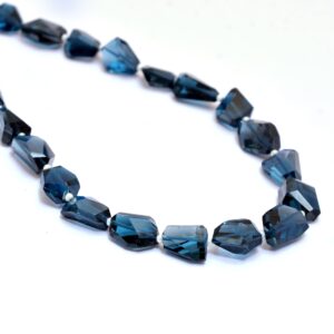 Aaa+ London Blue Topaz Faceted Nuggets | Rare Size Natural Blue Topaz Step Cut Precious Gemstone Loose Tumbled Beads | Genuine Fine Topaz Aaa+ London Blue Topaz Faceted Nuggets | Rare Size Natural Blue Topaz Step Cut Precious Gemstone Loose Tumbled Beads | Genuine Fine Topaz