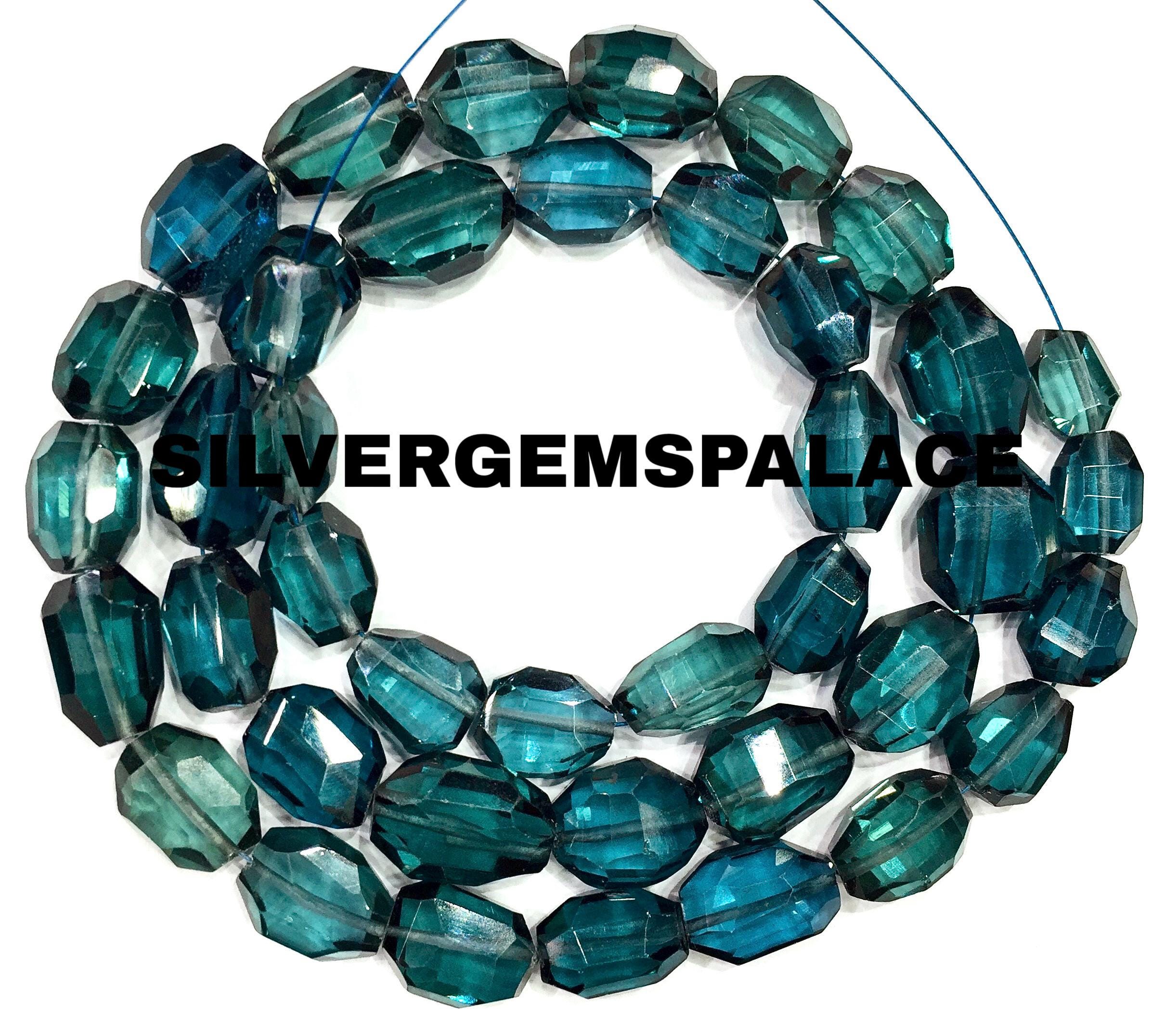 Aaaa+ Rare London Topaz Faceted Nuggets Beads Faceted Topaz Gemstone Beads London Topaz Beads String Jewelry Making Nuggets Beads 18”