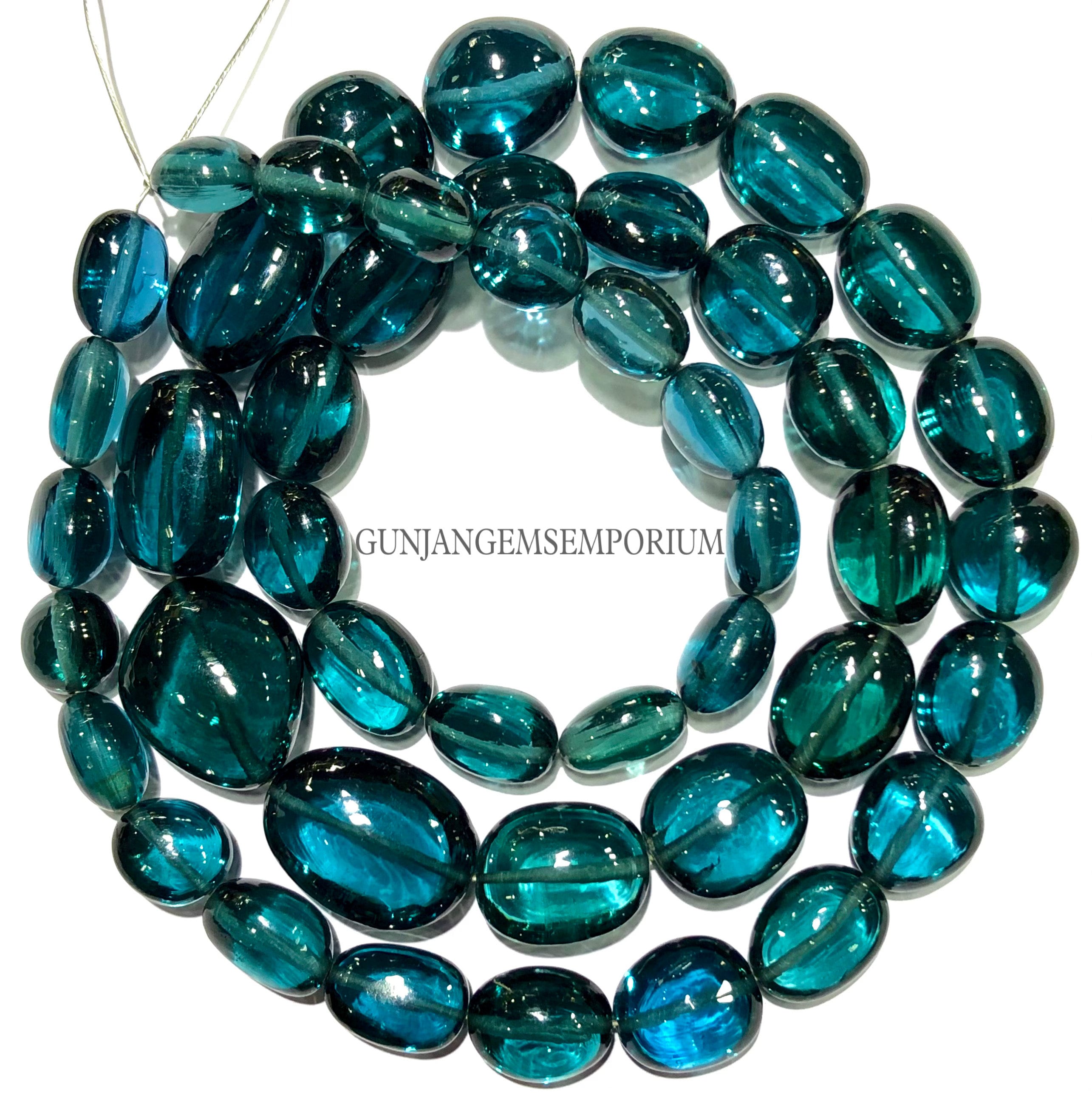 Extremely Rare~~london Blue Topaz Beads Aaa+ Blue London Topaz Nuggets Topaz Smooth Nuggets Beads Smooth Topaz Beaded Necklace Gemstone Bead