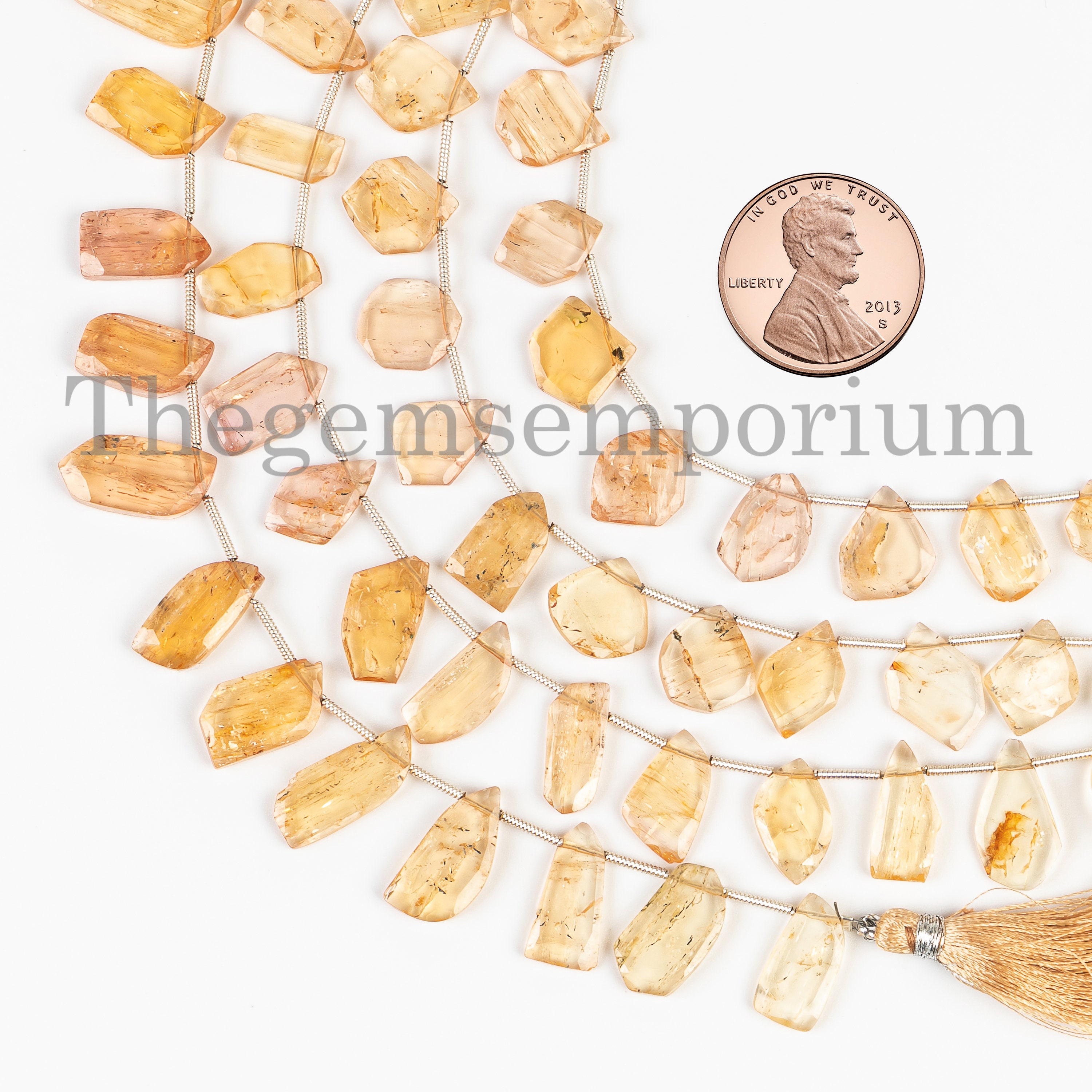 Faceted Imperial Topaz Gemstone Nuggets For Handmade Jewelry Designs