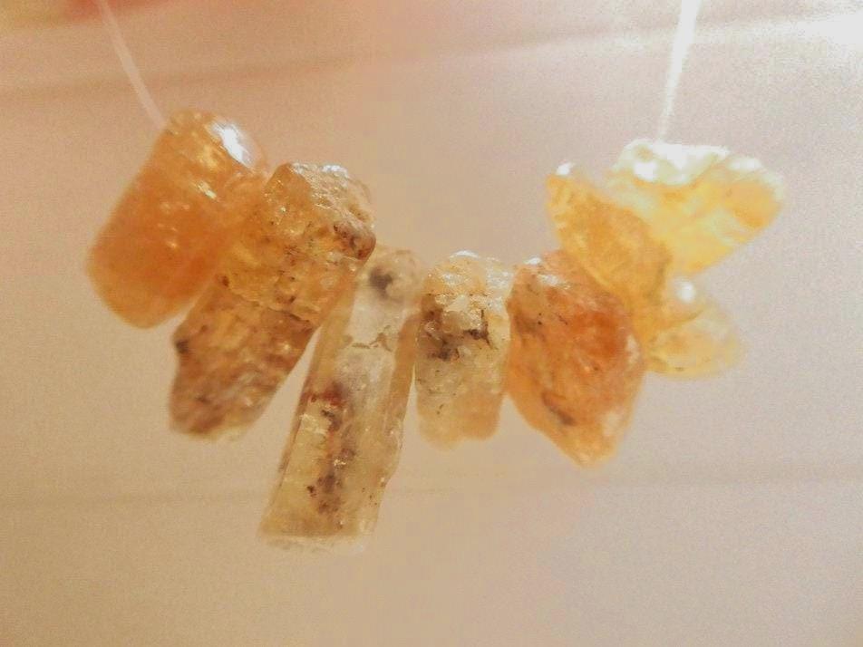 Imperial Raw Topaz 11-17mm Beads-7 Gemstone Pcs-jewelry Making -craft Natural Crystal Beads