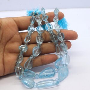 Natural Sky Blue Topaz Nuggets Beads, 6-14 Mm Light Blue Topaz Tumble, Sky Blue Topaz Smooth Bead 9" Sky Topaz Plain Tumble Beads Natural Sky Blue Topaz Nuggets Beads, 6-14 Mm Light Blue Topaz Tumble, Sky Blue Topaz Smooth Bead 9" Sky Topaz Plain Tumble Beads