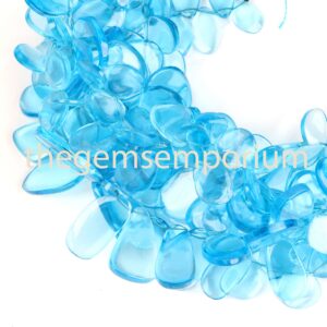 Natural Swiss Blue Topaz Flat Nuggets Beads, Plain Gemstone Slice Beads, Loose Beads For Jewelry Making, Swiss Blue Drilled Slice Strand Natural Swiss Blue Topaz Flat Nuggets Beads, Plain Gemstone Slice Beads, Loose Beads For Jewelry Making, Swiss Blue Drilled Slice Strand