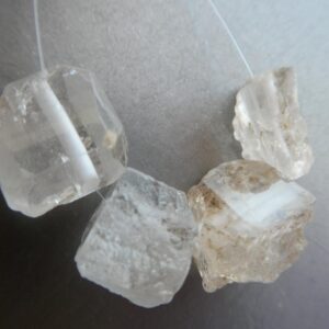 Raw Topaz Crystals 12-15mm Nugget Beads- 4 Chunky Gemstone -craft Natural Beads-jewelry Making Raw Topaz Crystals 12-15mm Nugget Beads- 4 Chunky Gemstone -craft Natural Beads-jewelry Making