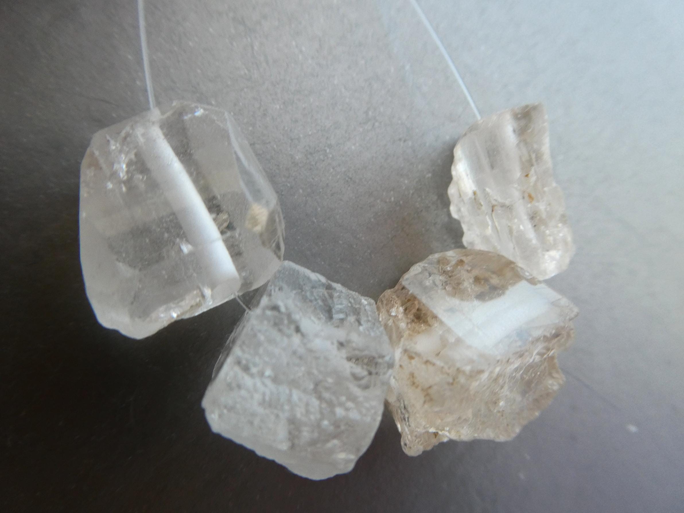 Raw Topaz Crystals 12-15mm Nugget Beads- 4 Chunky Gemstone -craft Natural Beads-jewelry Making