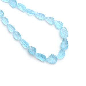 Swiss Blue Topaz Carving Tumble Beads, 10x10mm To 13x20mm, Beehive Jewelry Handmade, Gift For Women, 20 Inches Full Strand, Price Per Strand Swiss Blue Topaz Carving Tumble Beads, 10x10mm To 13x20mm, Beehive Jewelry Handmade, Gift For Women, 20 Inches Full Strand, Price Per Strand