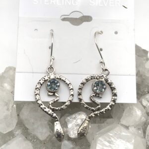 Blue Topaz Snake Earrings Blue Topaz Snake Earrings