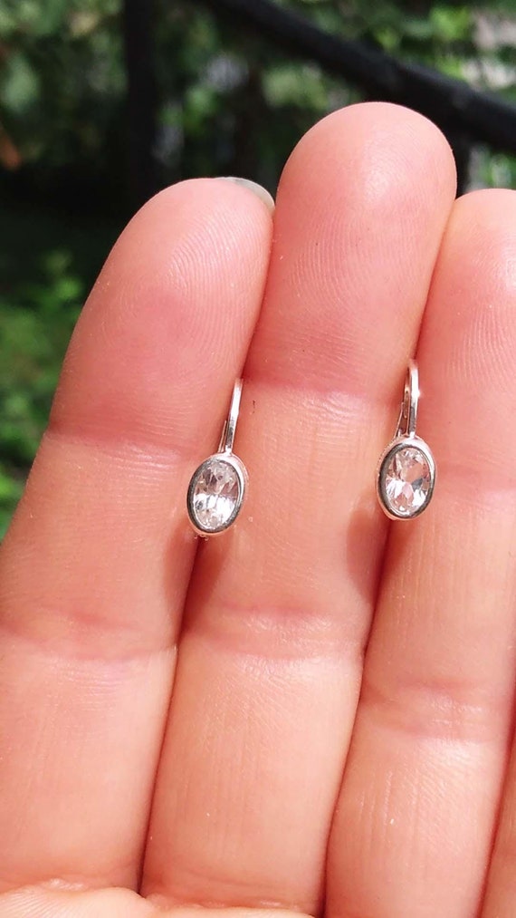Gorgeous White Topaz Earrings, Medieval Solar Deity Gem, 19th Century Antique Gemstones, Topaz Dangles, Ancient Rome Palatine Temple #18179
