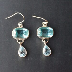 Sky Blue Topaz Earrings, 925 Sterling Silver Dangle Earrings Sky Blue Topaz Earrings, 925 Sterling Silver Dangle Earrings