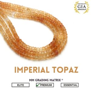 4 Mm - 5 Mm Imperial Topaz Faceted Rondelle Shape Beads, Beads For Jewelry Making, Natural Imperial Topaz Rondelle Beads Strand 18 Inches