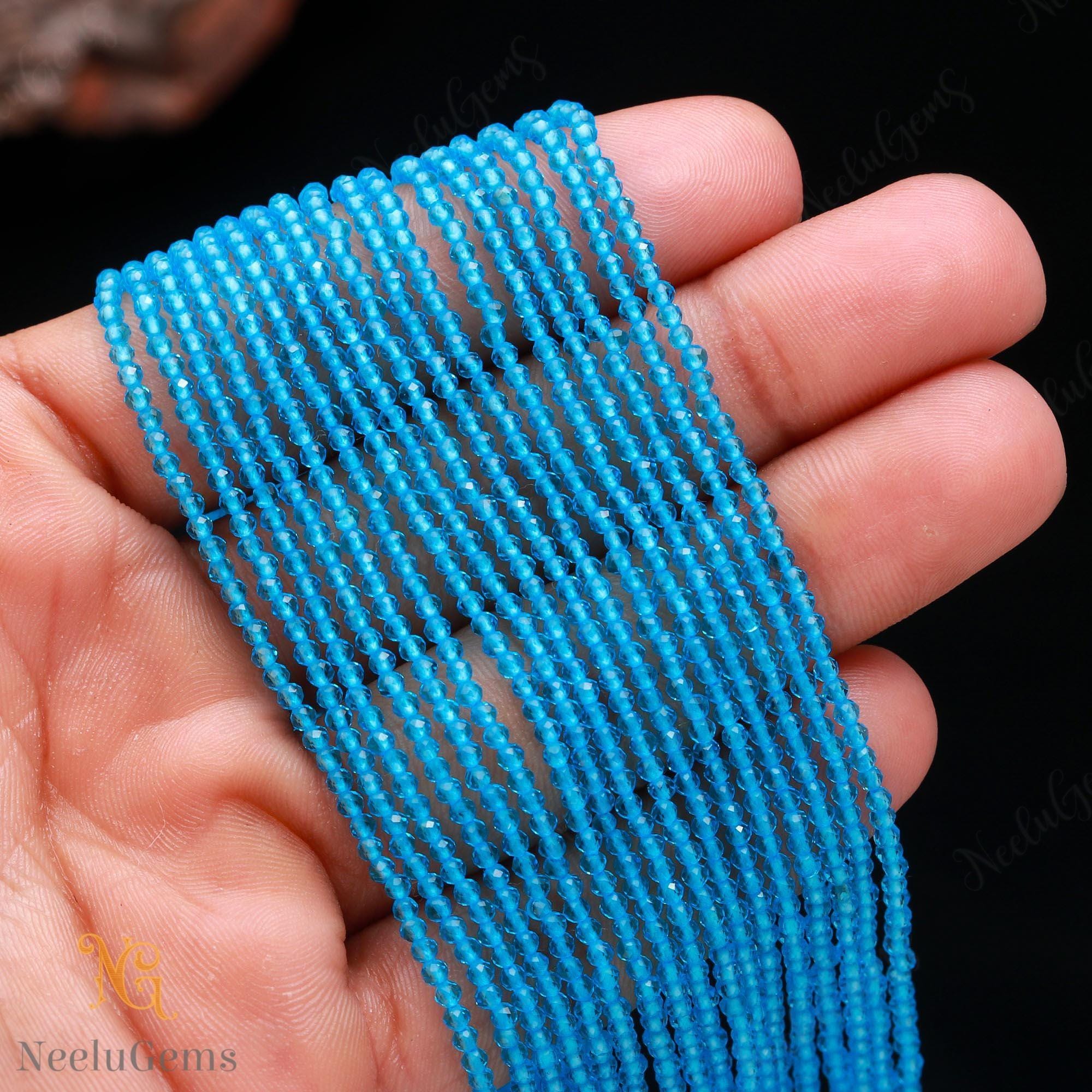 Aaa+ Natural Blue Topaz Microcut Faceted Beads,2.1-2.2 Mm Topaz Tiny Rondelle Beads,13"gemstone Beads For Handmade Jewelry Aaa+ Natural Blue Topaz Microcut Faceted Beads,2.1-2.2 Mm Topaz Tiny Rondelle Beads,13"gemstone Beads For Handmade Jewelry