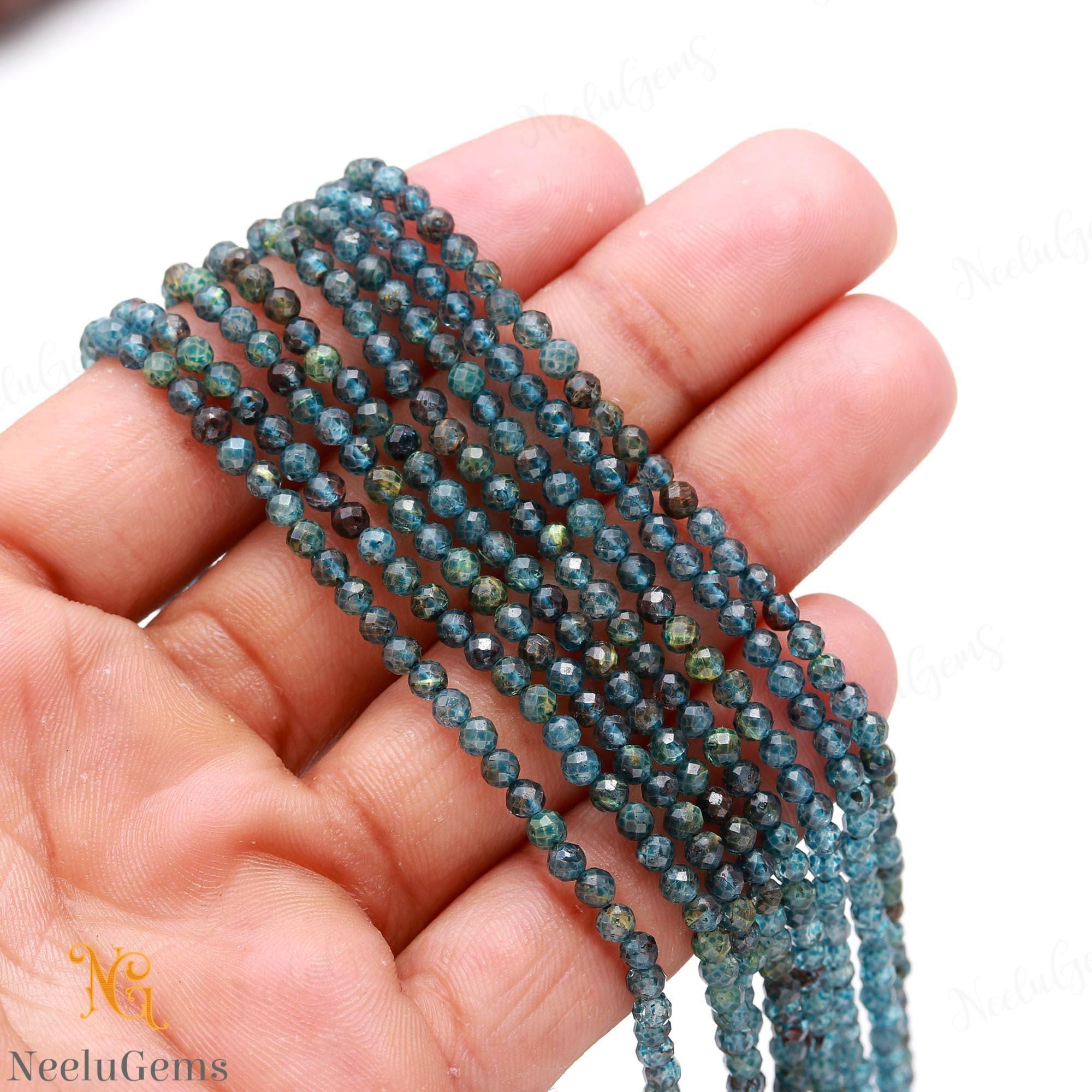 Aaa+ Natural London Blue Topaz Microcut Rondelle Beads, 3-3.5 Mm Blue Topaz Tiny Faceted Beads,13" Gemstone Beads For Handmade Jewelry