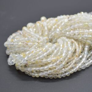 Topaz Gemstone FACETED Round Beads - 2mm, 3mm, 4mm sizes - 15" strand - Mixed Colours | Gemstone Beads for Jewellery Making