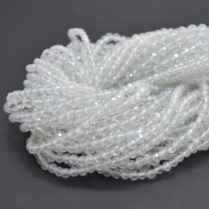 Topaz Gemstone FACETED Round Beads - 2mm, 3mm, 4mm sizes - 15" strand | Gemstone Beads for Jewellery Making
