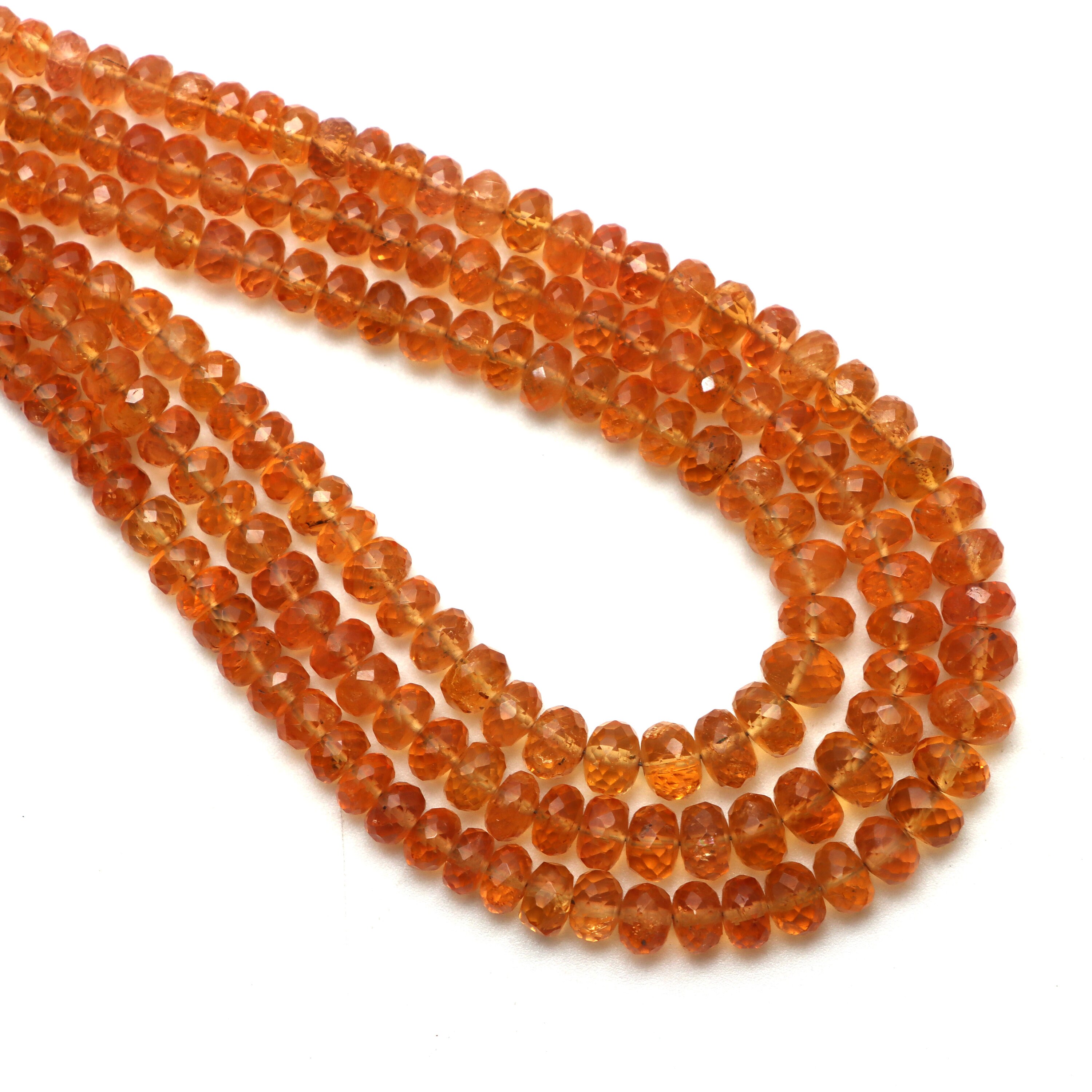 Imperial Topaz Faceted Rondelle Beads, 3 Mm To 7 Mm, Imperial Topaz Jewelry Making Beads, 8 Inches / 18 Inches Full Strand, Price Per Strand