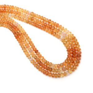 Imperial Topaz Faceted Rondelle Beads, 4.5 Mm To 6.5 Mm, Topaz Jewelry Making Beads, Faceted Beads, 18 Inches Full Strand, Price Per Strand