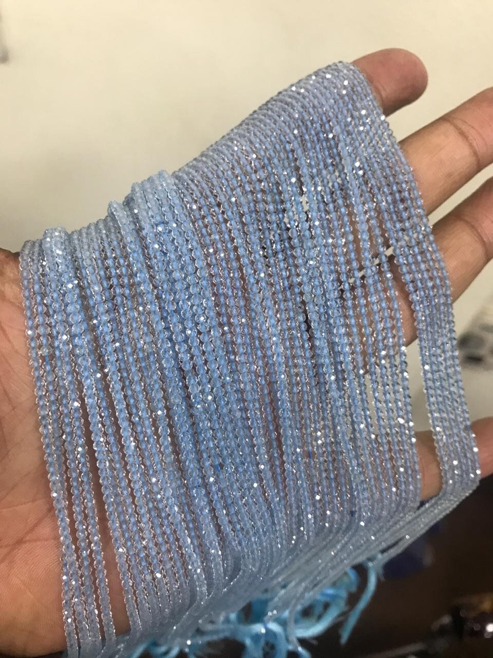New Brand- Top Quality 13 Inch Aaa Swiss Blue Topaz 2-2.5 Mm Faceted Beads, Blue Topaz Micro Faceted Beads For Jewelry, Meditation Beads, New Brand- Top Quality 13 Inch Aaa Swiss Blue Topaz 2-2.5 Mm Faceted Beads, Blue Topaz Micro Faceted Beads For Jewelry, Meditation Beads,