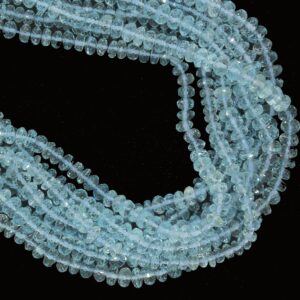 Sky Blue Topaz Faceted Rondelle Beads, 5 Mm To 6 Mm, Blue Topaz Beads, Blue Topaz Handmade Jewelry Making Gemstone, 13 Inch Price Strand