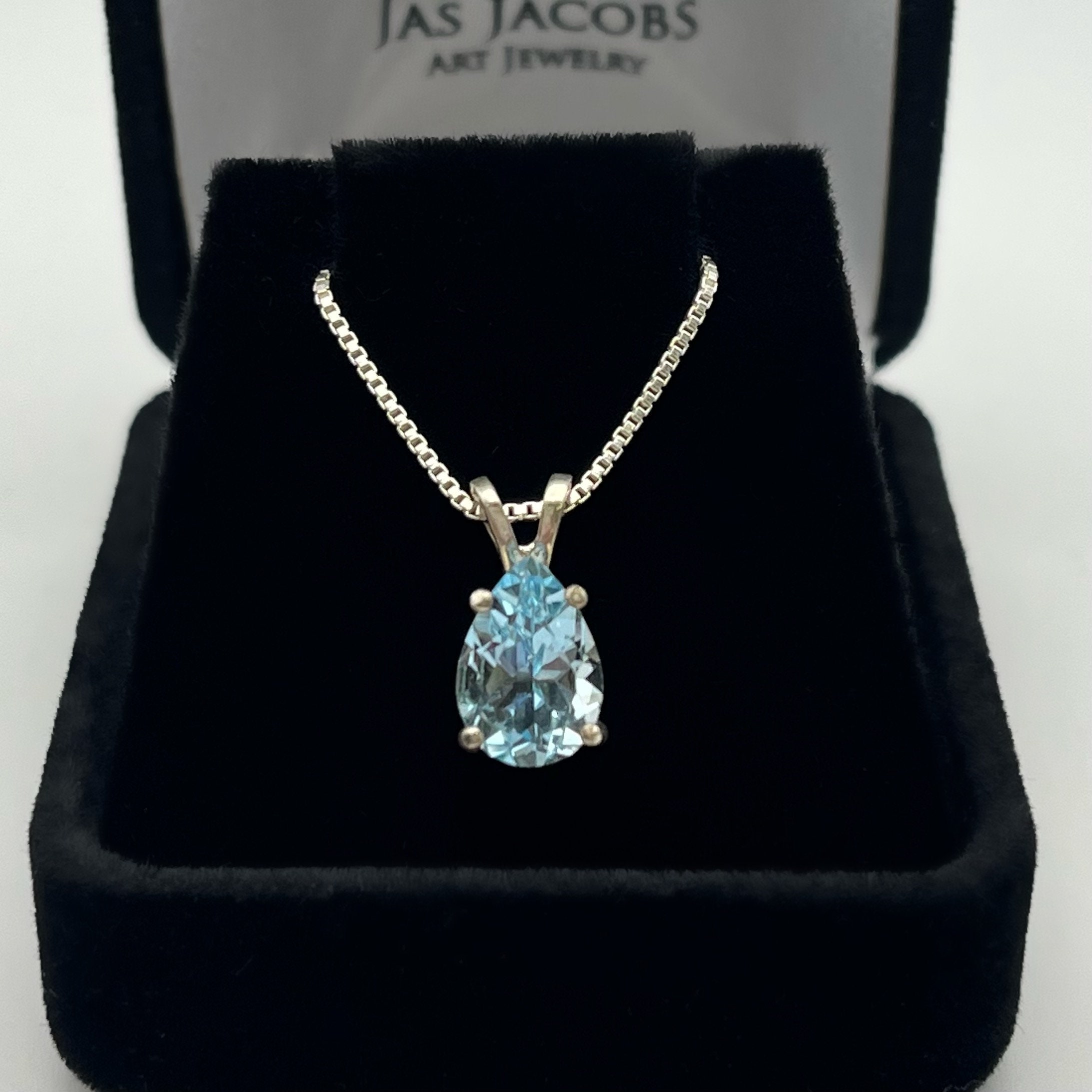 2.5ct Pear Cut Sky Blue Topaz Necklace Jewelry Gift Something Blue Ice December Birthstone 2.5ct Pear Cut Sky Blue Topaz Necklace Jewelry Gift Something Blue Ice December Birthstone