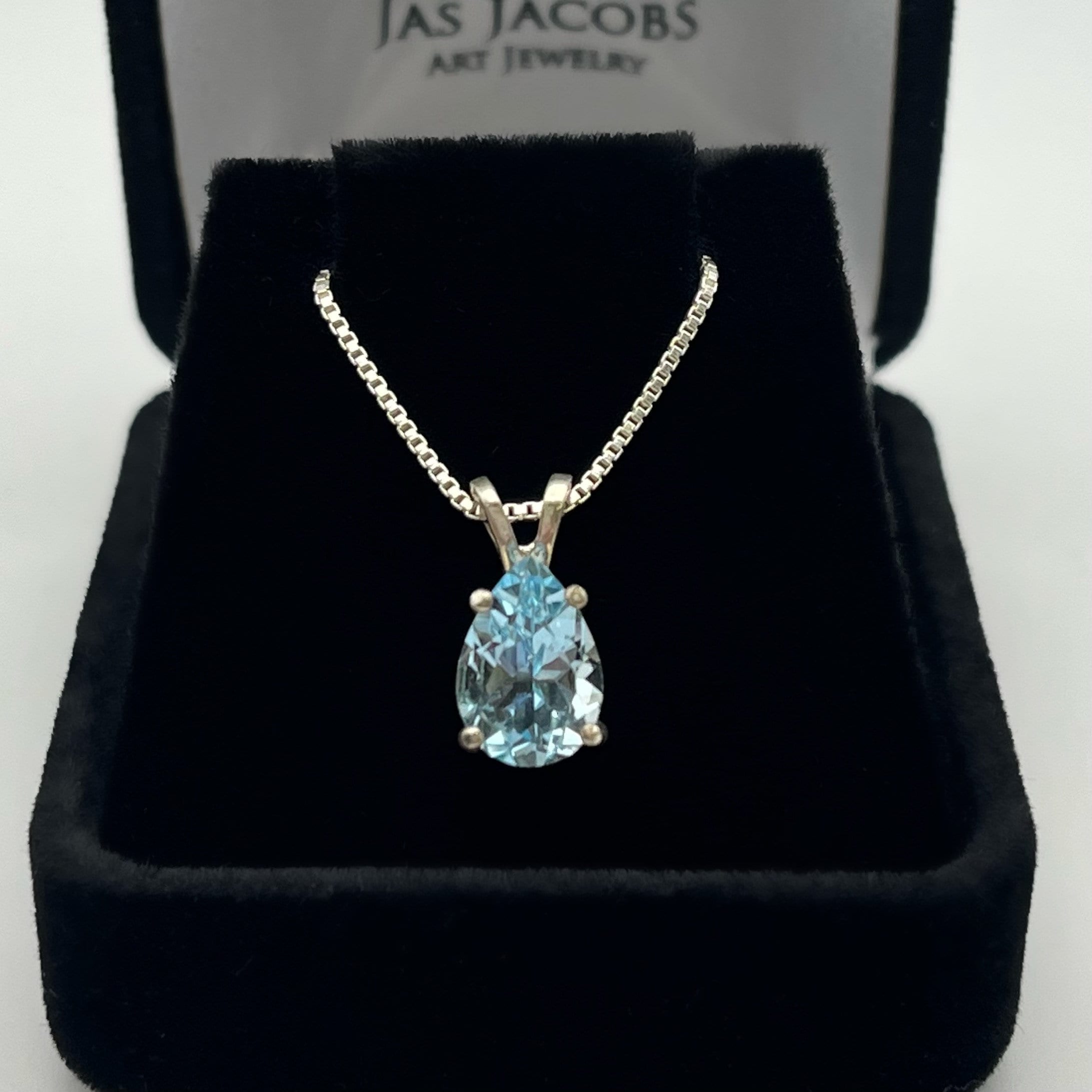 2.5ct Pear Cut Sky Blue Topaz Necklace Baby Blue Jewelry Gift 2.5ct Pear Cut Sky Blue Topaz Necklace Baby Blue Jewelry Gift