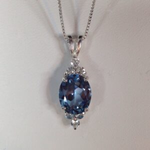 4ctw Blue Topaz Necklace In 10k Or 14k Gold Valentines Jewelry Gift December Birthstone