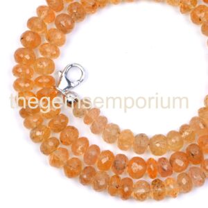 5.5-6MM Faceted Imperial Topaz Beads, Imperial Topaz Faceted Rondelle Necklace,Imperial Topaz Rondelle,Imperial Topaz Necklace, Gift for Her