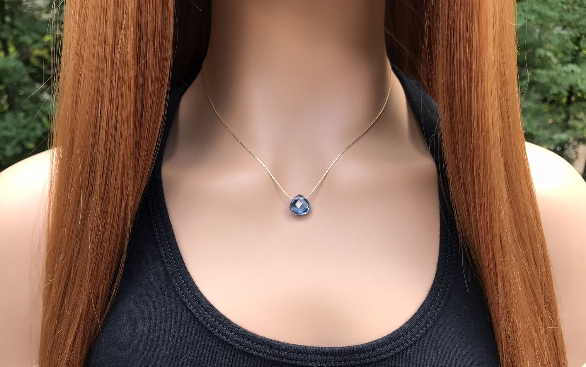 Elegant Blue Topaz Gemstone Necklace - Perfect Gift For Her