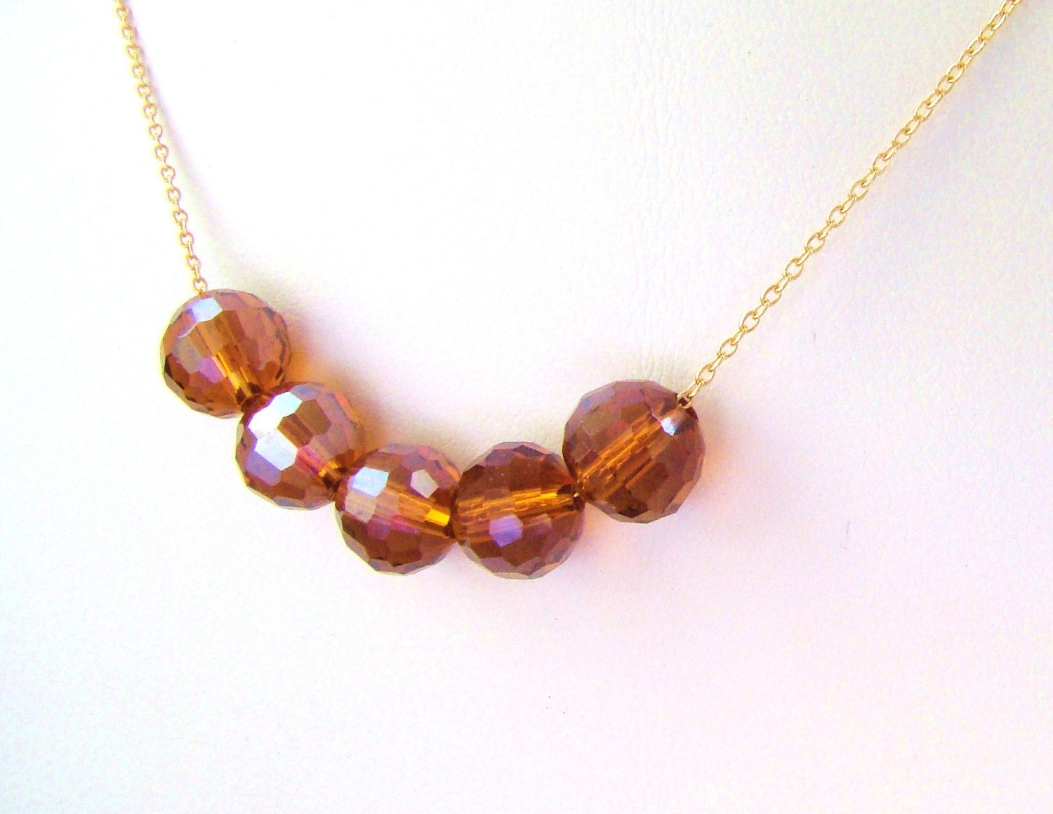 Madeira Topaz Necklace: 14k Gold Fill Delicate Chain Madeira Topaz Necklace: 14k Gold Fill Delicate Chain
