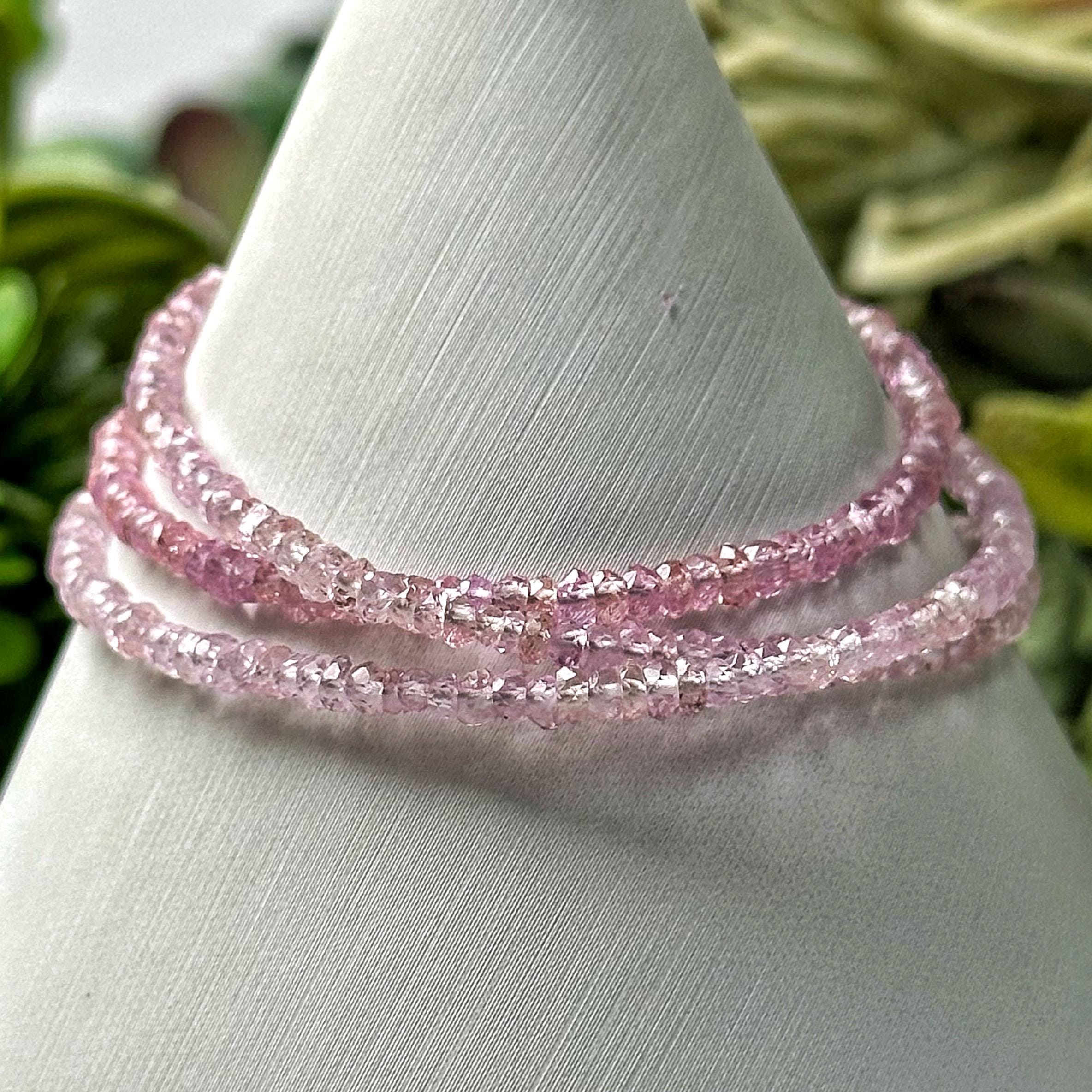 Pink Topaz Faceted Necklace | 16 In | - #1 (polished Crystal Necklace, Healing Stone Jewelry) Pink Topaz Faceted Necklace | 16 In | - #1 (polished Crystal Necklace, Healing Stone Jewelry)