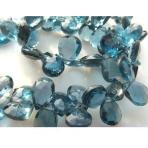 5x7mm London Blue Topaz Faceted Pear Shaped Briolettes, Blue Topaz Faceted Pear, London Blue Topaz For Jewelry (16pcs To 64pcs Options) 5x7mm London Blue Topaz Faceted Pear Shaped Briolettes, Blue Topaz Faceted Pear, London Blue Topaz For Jewelry (16pcs To 64pcs Options)