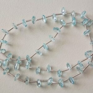 6mm Blue Topaz Beads, Natural Blue Topaz Faceted Coin Beads, Original Blue Topaz For Necklace, Topaz Jewelry (8in To 16in Options) - Ang110 6mm Blue Topaz Beads, Natural Blue Topaz Faceted Coin Beads, Original Blue Topaz For Necklace, Topaz Jewelry (8in To 16in Options) - Ang110
