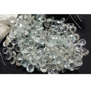 6x8mm White Topaz Faceted Pear, White Topaz Pear Bead For Jewelry, White Topaz Faceted Pear Briolettes (10pcs To 20pcs Options) 6x8mm White Topaz Faceted Pear, White Topaz Pear Bead For Jewelry, White Topaz Faceted Pear Briolettes (10pcs To 20pcs Options)