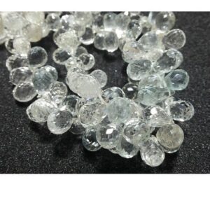 6x8mm White Topaz Faceted Tear Drop, White Topaz Drop Bead For Jewelry, White Topaz Faceted Drop Briolettes (10pcs To 20pcs Options) 6x8mm White Topaz Faceted Tear Drop, White Topaz Drop Bead For Jewelry, White Topaz Faceted Drop Briolettes (10pcs To 20pcs Options)