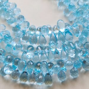 7x9mm - 7x11mm Blue Topaz Faceted Tear Drop, Natural Blue Topaz Drop Beads, Original Blue Topaz For Jewelry (10pcs To 20pcs Options) - Dga18 7x9mm - 7x11mm Blue Topaz Faceted Tear Drop, Natural Blue Topaz Drop Beads, Original Blue Topaz For Jewelry (10pcs To 20pcs Options) - Dga18