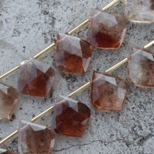 Brown Topaz Gemstone Faceted Briolette Beads | 10-piece Leaf-shape I Size—17-18 Mm | Jewelry Setting (c608) Brown Topaz Gemstone Faceted Briolette Beads | 10-piece Leaf-shape I Size—17-18 Mm | Jewelry Setting (c608)