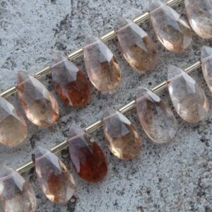 Topaz Gemstone Faceted Briolette Beads | 10-piece Pear-shape I Size—7x15 Mm | Jewelry Setting (c610) Topaz Gemstone Faceted Briolette Beads | 10-piece Pear-shape I Size—7x15 Mm | Jewelry Setting (c610)